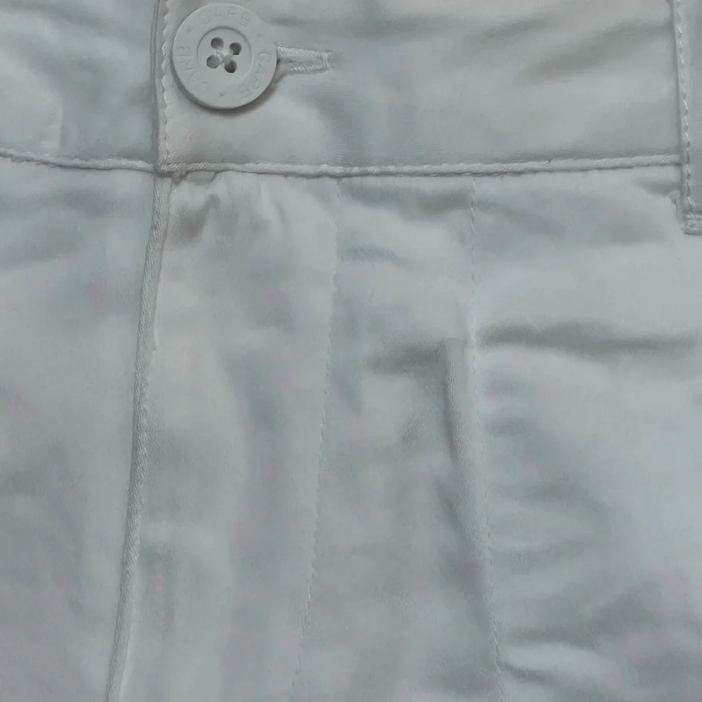 Garb Cuffed White Shorts Zipper Fly Adjustable Elastic Waistband Size 9/10
